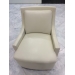 HBF White Leather Scoop Reception Lounge Chair